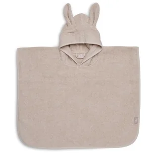 Jollein ponczo kąpielowe z kapturem 65x62 cm Króliczek RABBIT Pale Pink - Okrycia kąpielowe dla dzieci - miniaturka - grafika 1