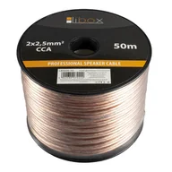 Kable - LIBOX KABEL GŁOŚNIKOWY LB0009-50 2X2,5MM (50M) - Zamów do 16:00, wysyłka kurierem tego samego dnia! - miniaturka - grafika 1