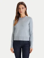 Swetry damskie - Guess Jeans Sweter W4BR83 Z3HO2 Błękitny Regular Fit - miniaturka - grafika 1