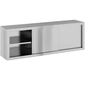 Meble gastronomiczne - B2B Partner Szafa do zawieszenia z przesuwnymi drzwiami, 1800x400x600 mm 434103 - miniaturka - grafika 1