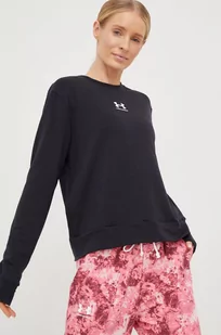 Under Armour bluza treningowa Rival damska kolor czarny gładka - Bluzy damskie - miniaturka - grafika 1