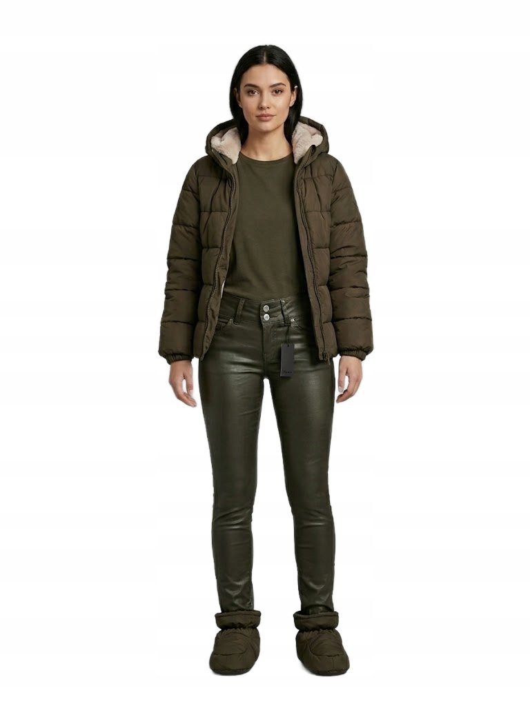 LTB SPODNIE DAMSKIE KLASYCZNE RURKI KHAKI WYSOKI STAN WOSKOWANE 24/34 2FA
