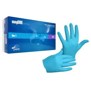 Rękawice diagnostyczne nitrylowe niebieskie easyCARE XS, 100szt. - >>> DARMOWA od 99zł <<< w 24h ! - Rękawiczki jednorazowe - miniaturka - grafika 1