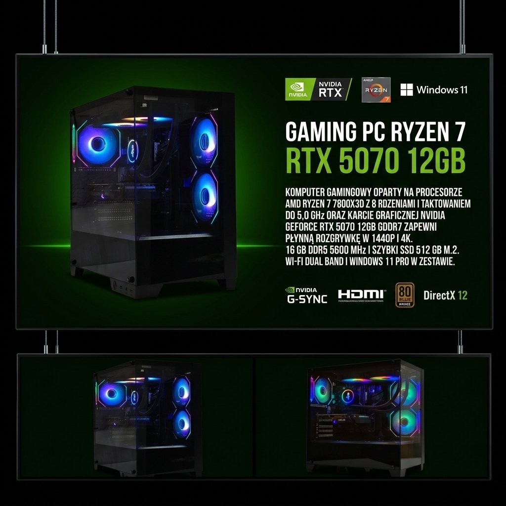 Komputer Adronix NIGHTSTORM R7 7800X3D/16GB/RTX5070/512GB/W11 18167801835