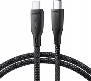 Kabel USB Joyroom USB-C / USB-C SA34-CC3 60W szybki transfer 1m Czarny - Kable Kabel USB Joyroom USB-C / USB-C SA34-CC3 60W szybki transfer 1m Czarny - Kable - miniaturka - grafika 1