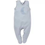 Śpiochy dla niemowląt - Pinokio Dziecięcy kombinezon Hello, 100% cotton blue with moon, unisex rozm. 50-68 (56), niebieski, 56 - miniaturka - grafika 1