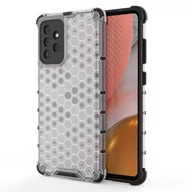 Etui i futerały do telefonów - Honeycomb etui pancerny pokrowiec z żelową ramką Samsung Galaxy A72 4G przezroczysty - miniaturka - grafika 1