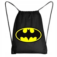 Plecaki worki - Worek Szkolny Na Buty Plecak Batman + IMIĘ Dziecka - miniaturka - grafika 1
