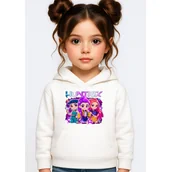 Bluzy dla dziewczynek - BLUZA DZIECIĘCA K-POPOWE ŁOWCZYNIE DEMONÓW HUNTRIX 134-140 Z KAPTUREM - miniaturka - grafika 1