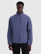 Kurtki i kamizelki sportowe męskie - 4F Kurtka puchowa trekkingowa z wypełnieniem syntetycznym męska - granatowa 3XL - miniaturka - grafika 1