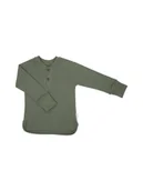 Bluzki dla chłopców - Chłopięca bluzka dł. rękaw prążek khaki Nicol - miniaturka - grafika 1