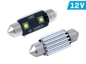 Żarówki samochodowe - Żarówka samochodowa LED C5W C10W 36mm 12V 1W 2xCREE Canbus biała Y2-2614 - miniaturka - grafika 1