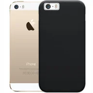 Etui i futerały do telefonów - Etui Do Iphone 5 / 5S / Se Gumowe Obudowa Czarne Matowe Silikon Pokrowiec - miniaturka - grafika 1