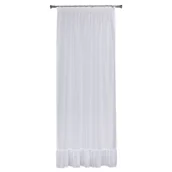 Firany - Firanka z taśmą EMILIA 140 x 260 cm kol biały - miniaturka - grafika 1