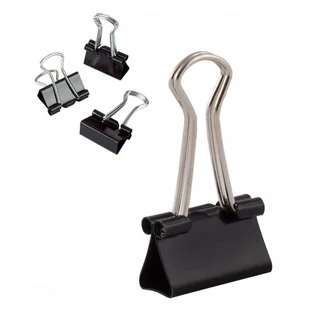 BINDER KLIP D.RECT 19mm SET 12szt. - Spinacze i klipsy do papieru - miniaturka - grafika 1