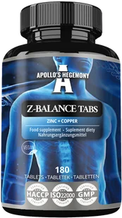 APOLLO'S HEGEMONY Z-BALANCE CYNK + MIEDŹ 180 TABLETEK - Witaminy i minerały - miniaturka - grafika 1