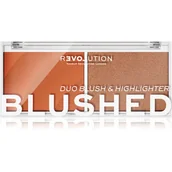 Palety i zestawy do makijażu - Makeup Revolution Paleta róży i rozjaśniaczy Relove Color Play Duo Palette) 5,8 g Cień Queen) - miniaturka - grafika 1