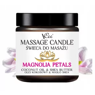 Naturalna ŚWIECA DO MASAŻU z masłem shea VCEE 80G - Olejki i świece do masażu - miniaturka - grafika 1