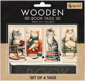 Zakładki do książek - Zakładki drewniane do książki Koty - Cozywood - miniaturka - grafika 1