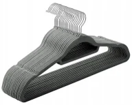Wieszaki do szafy - Komplet grafitowych welurowych wieszaków 10 szt. W2-Z50 - miniaturka - grafika 1