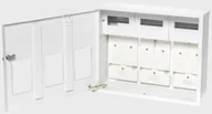 Rozdzielnie elektryczne - Rozdzielnica P/T licznikowa 3x1F drzwi z okienkiem i zamkiem + miejsce na 18 zabezpieczeń RW-S-3L-18"Z"O - miniaturka - grafika 1