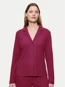 Piżamy damskie - Triumph Koszulka piżamowa Mix&Match 10225047 Bordowy Regular Fit - miniaturka - grafika 1