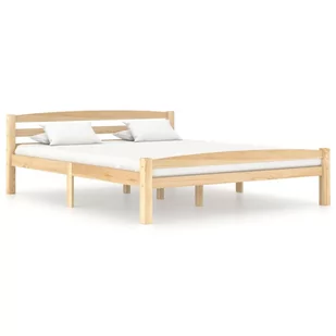 vidaXL Lumarko Rama łóżka z litego drewna sosnowego, 160 x 200 cm 322065 - Łóżka - miniaturka - grafika 1