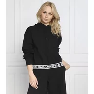 Bluzy damskie - Karl Lagerfeld Bluza bonded | Regular Fit - miniaturka - grafika 1