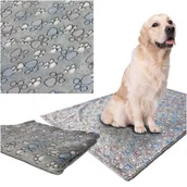 Pozostałe akcesoria dla psów - Koc Kocyk Dla Psa Kota Z Polaru Posłanie 70X50 Cm Ciemny - miniaturka - grafika 1