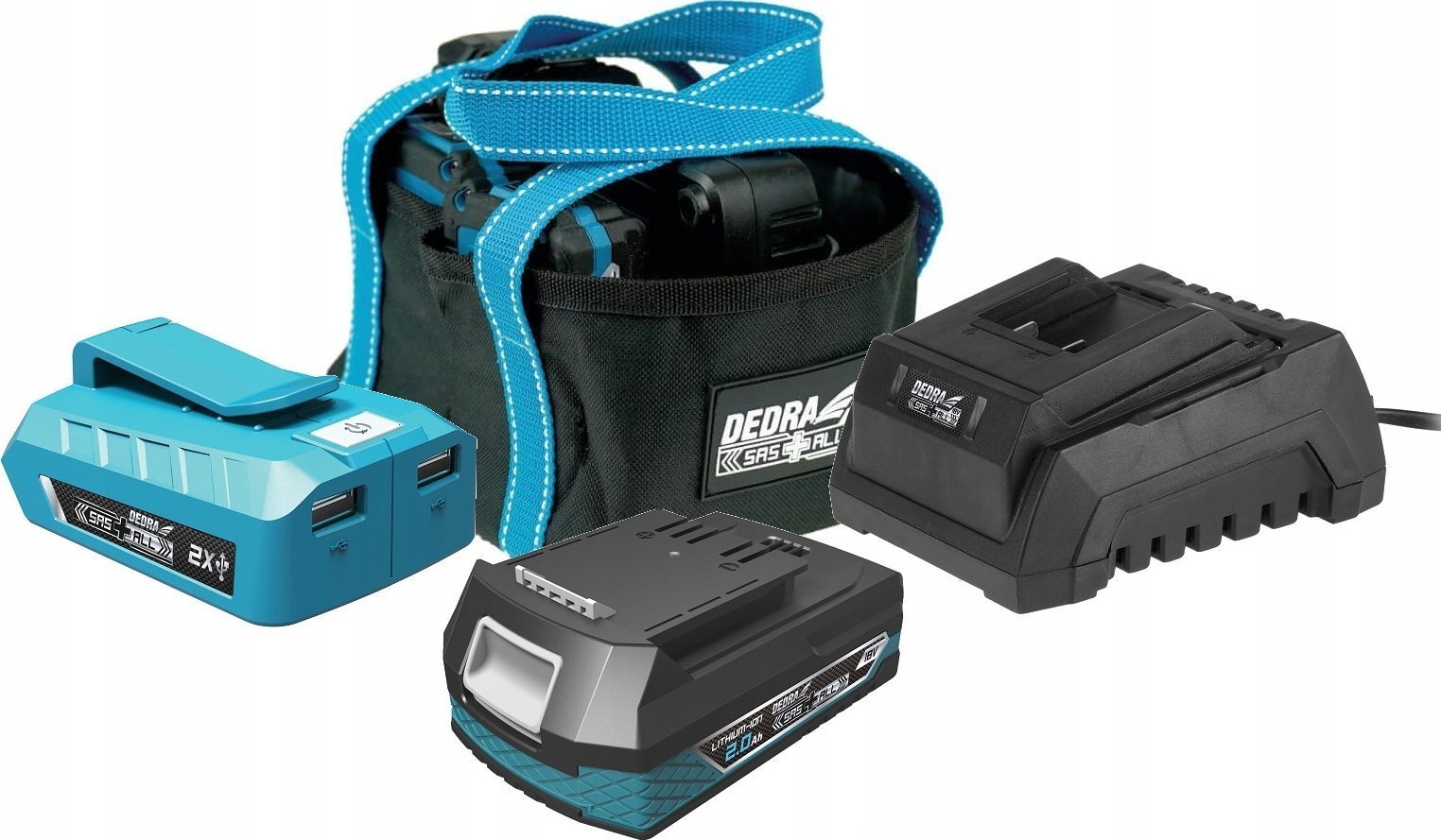 Zestaw elektronarzędzi Dedra Zestaw startowy DED7002B + DED7038 + DED7032 + DED7003