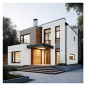 Elewacje - Adeco ArchiFasada. Beton architektoniczny na 30 m² elewacji z gruntem (Platyna) - miniaturka - grafika 1