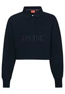 Koszule damskie - Superdry Code Boxy Rugby Koszula damska, Eclipse Navy, 40 - miniaturka - grafika 1