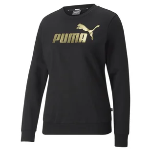 Bluza damska Puma ESS+ Metallic Logo czarna 84995601-S - Bluzy damskie - miniaturka - grafika 1