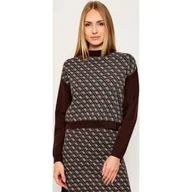 Swetry damskie - GUESS Półgolf AUBREY Loose fit z dodatkiem wełny - miniaturka - grafika 1
