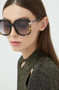 Chloé okulary przeciwsłoneczne damskie kolor czarny - Chloe - Okulary przeciwsłoneczne - miniaturka - grafika 1