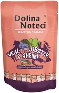 Mokra karma dla kotów - Dolina Noteci Superfood, 10 x 85 g - Cielęcina z homarem i krewetkami - miniaturka - grafika 1