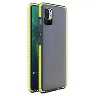 Etui i futerały do telefonów - Spring Case pokrowiec żelowe etui z kolorową ramką do Xiaomi Redmi Note 10 5G / Poco M3 Pro żółty - miniaturka - grafika 1