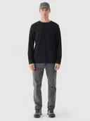 Spodnie męskie - Męskie jeansy slim Outhorn OTHWAW24TJNSM011 - szare - miniaturka - grafika 1