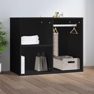 vidaXL Szafka, czarna, 80x40x65 cm, materiał drewnopochodny - Szafki na klucze - miniaturka - grafika 1