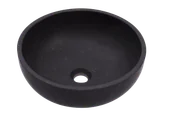 Umywalki - ALANAD AD APO 38cm czarna Kamienna umywalka nablatowa APO 38cm czarna - miniaturka - grafika 1