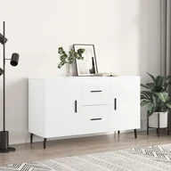 Komody - vidaXL Komoda, biała z połyskiem, 100x36x60 cm materiał drewnopochodny - miniaturka - grafika 1