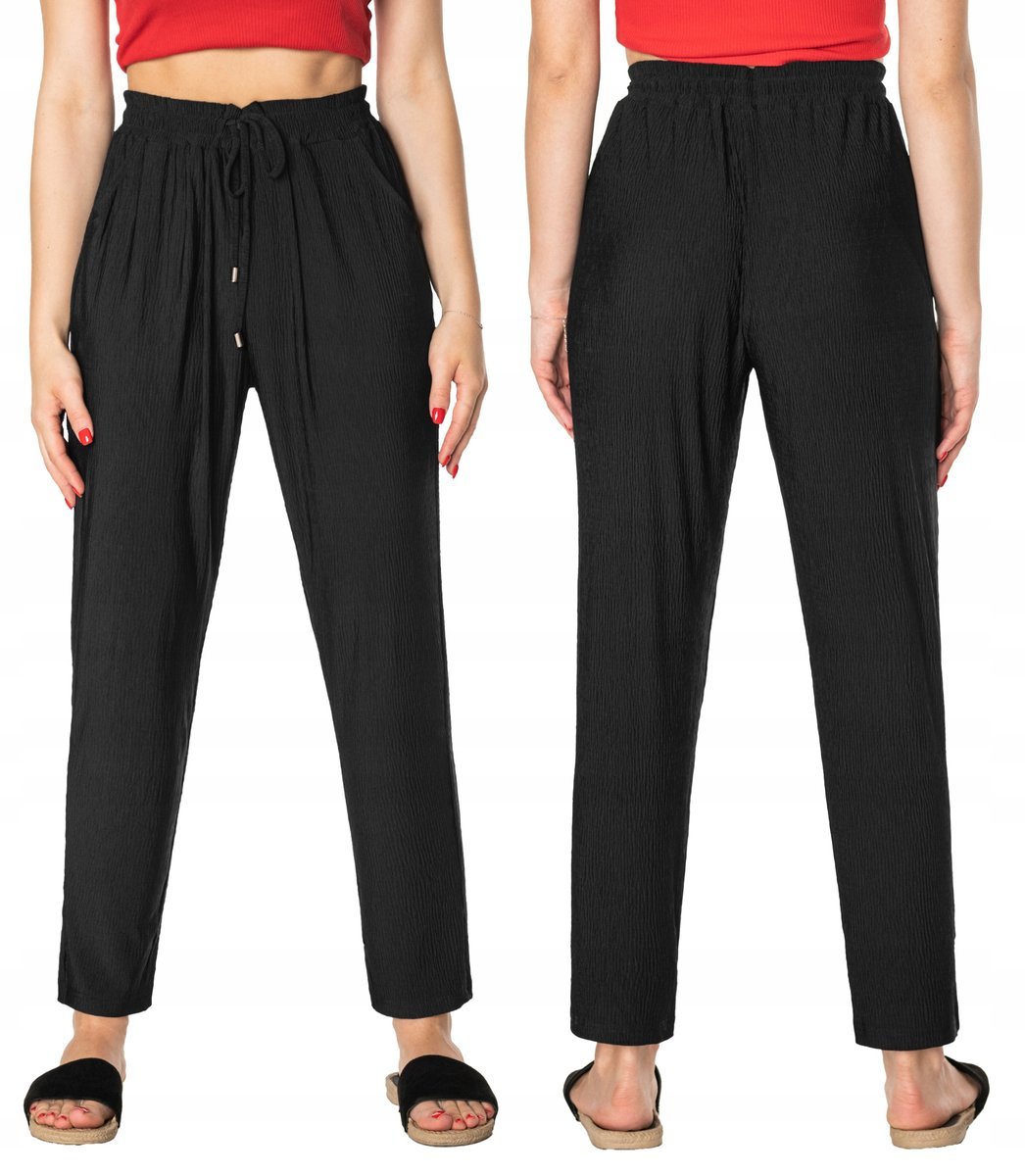 Cienkie Spodnie Damskie Bawełniane Lato 46131-2 M