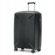 Walizki - PUCCINI Walizka Duża Podróżna Na Kółkach PP Twarda Czarna PP027A-1 - miniaturka - grafika 1