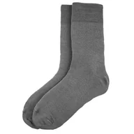 Skarpetki męskie - Skarpety bawełniane gładkie szare EM NAP12 - EM Men's Accessories - miniaturka - grafika 1