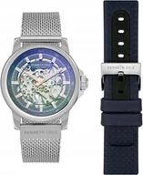 Zegarki męskie - Zestaw męski KENNETH COLE KCWGL2104101 stalowy klasyczny dodatkowy pasek - miniaturka - grafika 1