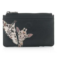 Portfele - Czarny portfel damski na bilon i karty Żyrafy Yoshi Y1219 - Empik - miniaturka - grafika 1