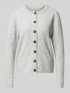 Kurtka z dzianiny z okrągłym dekoltem model ‘ORLEAN’ - Swetry damskie Kurtka z dzianiny z okrągłym dekoltem model ‘ORLEAN’ - Swetry damskie - miniaturka - grafika 1