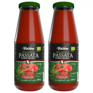 Vitaliana Passata pomidorowa z bazylią Zestaw 1.4 kg Bio - Koncentraty warzywne, przeciery - miniaturka - grafika 1