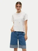 Koszulki i topy damskie - Vero Moda T-Shirt Solvei 10325318 Biały Regular Fit - miniaturka - grafika 1