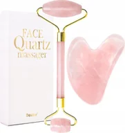 Masażery - Masażer Kwarcowy + Płytka Guasha Różowy Pqm-2 - miniaturka - grafika 1